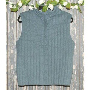 Vampire 1950 Unisex Gray Vest Jacket 46 L Wool Blend Gray Full Zip Lined Pockets